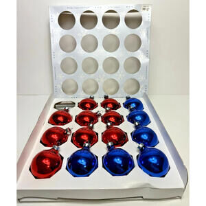 VTG Rauch Glass Christmas Tree Ornaments 2 3/8" Shiny Blue Red Assorted Lot 15